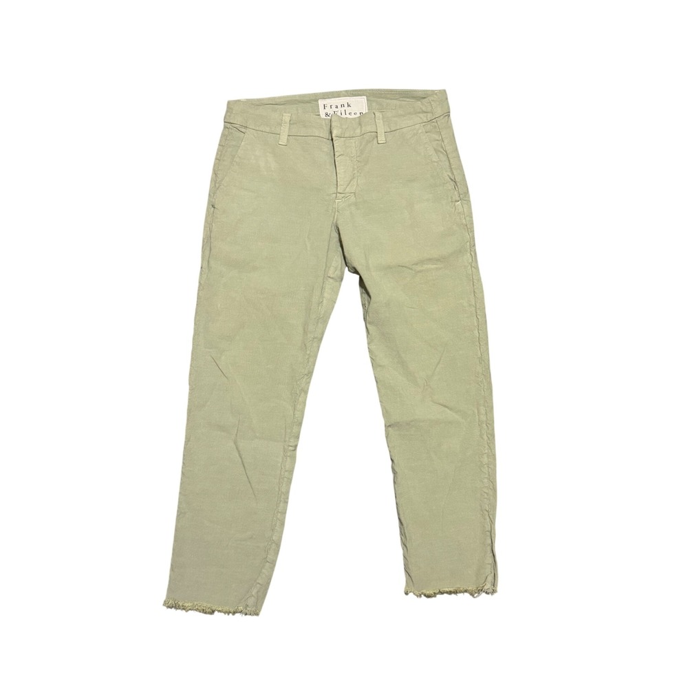 Frank & Eileen Wicklow Italian Cotton Linen Chino Pants Sage Green Size 2